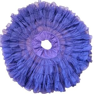 Malco Modes Vintage Crinoline Petticoat Purple Tiers Prairie Skirt Western Swing